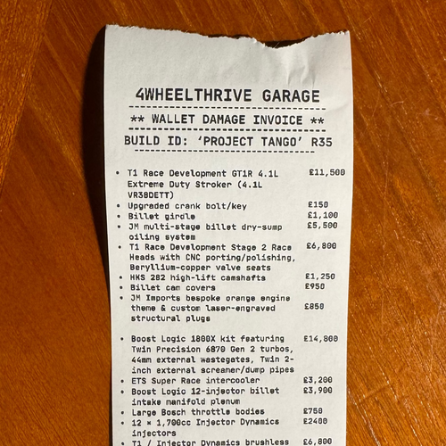 Workshop Invoice Receipt 🧾